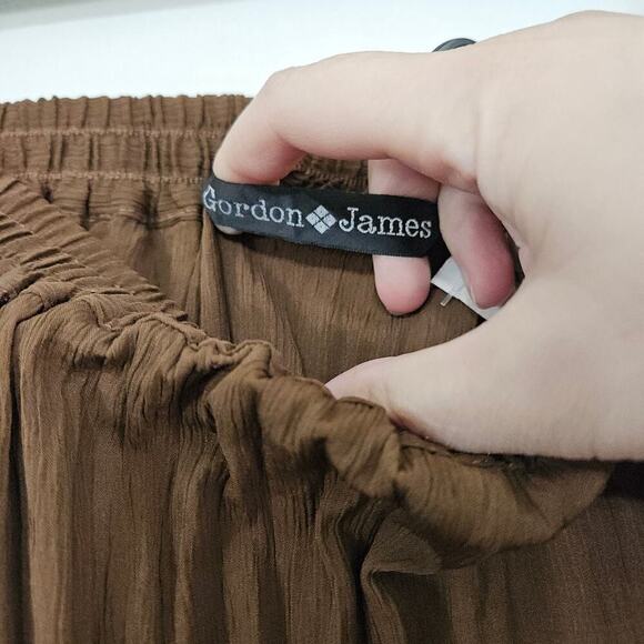 NWT Brown Tiered Pleated Flowy Maxi Skirt Size XL Western Cottagecore Boho - Picture 5 of 6
